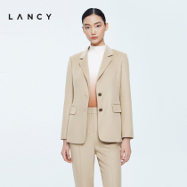 LANCY/朗姿秋冬羊毛羊绒西装套装高级感商务通勤法式收腰外套女士