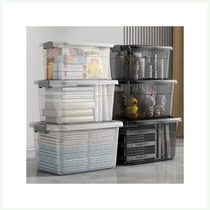 零食盒ins衣物收纳箱透明衣服收纳盒带盖塑料整理箱子储物箱加厚