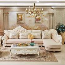 欧式科技布沙发转角组合大小户型客厅整装家具可拆洗简欧布艺沙发