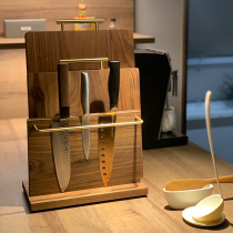 磁吸实木刀架砧板架菜板放置架刀具收纳磁性多功能厨房置物架台面