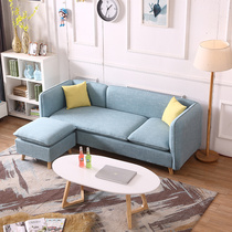 小型沙发小客厅出租房布艺沙发经济型小户型转角简易三人北欧简约