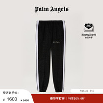 【季末5折】Palm Angels女士黑色金银丝休闲束脚运动长裤卫裤