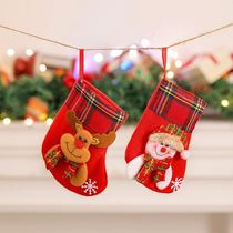 港之恋小号圣诞袜糖果袋圣诞树礼品袋圣诞雪人麋鹿袜子挂件礼物袋