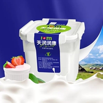 新疆天润酸奶润康方桶大桶装固体老酸奶厚浓稠全脂风味发酵乳1kg