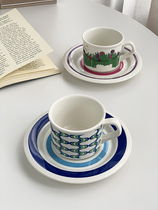 安木良品 出口订单 北欧ins艺术陶瓷茶杯子小容量意式咖啡杯碟
