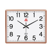 上海三五牌钟表555电子日历挂钟客厅简约现代石英钟方形静音