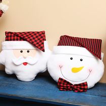 圣诞节装饰品创意圣诞老人雪人公仔抱枕 儿童圣诞礼品场景布置