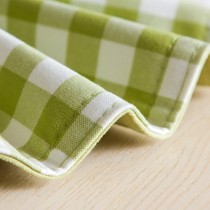 绿色格子双层加厚加衬布艺餐垫 学生小餐垫西餐餐垫隔热垫布艺