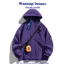 WASSUP ISSUE日系户外冲锋衣男款秋季宽松工装夹克登山休闲外套男