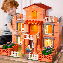 盖房子砌墙玩具3小孩泥瓦匠迷你砖头块diy真砖建筑师儿童搭建房子