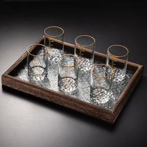 水晶玻璃三两白酒杯套装中式黄酒品鉴杯带刻度二两口杯子个性家用
