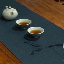 钓·茶桌垫布茶席新中式禅意桌旗中式茶桌专用布茶几桌布餐桌台布