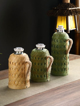 暖水瓶老式竹编热水瓶家用传统复古保温壶暖壶茶室大容量开水瓶玻