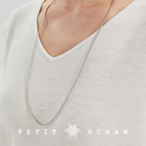Petit Schan小闪 轻描淡写进口925纯银蛇骨链女小众设计素项链