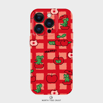 鳄鱼苹果~iPhone苹果15promax新款手机壳十五plus创意个性高级感小米14美术生艺术设计13华为p60适用12全包边