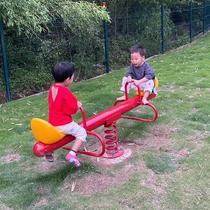 儿童跷跷板户外幼儿园室外小孩家用公园双人弹簧跷跷板感统训练