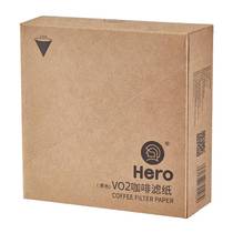 Hero咖啡滤纸V型手冲滤纸原木浆1-4杯份原色100片滴漏咖啡滤纸