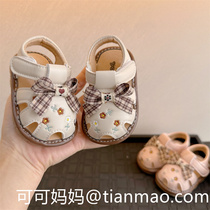 女宝宝学步鞋夏季幼儿凉鞋软胶底防滑婴儿鞋6-12个月1-2岁叫叫鞋