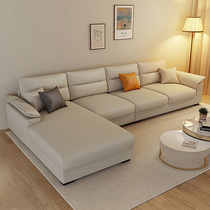 联邦家具官方奶油色沙发科技布免洗客厅小户型北欧布艺简约现代轻