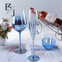 新款装饰品红酒杯水晶玻璃红葡萄高脚酒杯香槟杯酒吧创意星空酒具