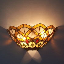 欧式壁灯背景墙壁燈品味色彩创意壁灯手工焊锡艺术玻璃灯具