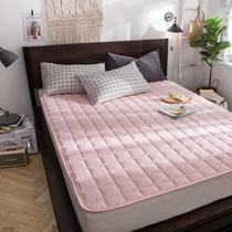 家纺床褥子素色可折叠床护垫薄款床垫床褥子酒店宾馆保护垫子玉色