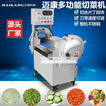 厂家销售全自动番薯切丁机商用不锈钢紫茄切片机双刀头切菜机