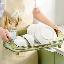 轻奢厨房置物架餐具碗碟碗盘收纳架沥水架家用台面碗架碗筷收纳盒
