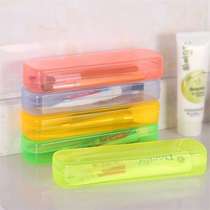 牙膏收纳盒旅行出差便携洗漱牙刷盒糖果色大号旅行透气塑料化妆盒