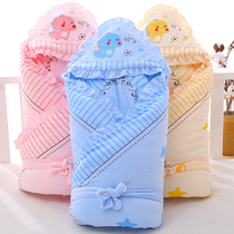 婴儿睡袋抱被两用春秋冬季中厚加大可脱胆新生儿包被外出加绒加厚