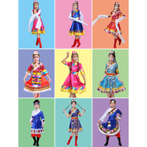 藏舞舞蹈演出服儿童民族风女童幼儿园六一表演服适合跳舞穿的衣服