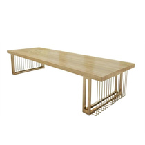 实木会议桌北欧椭圆形简约现代大板长桌办公洽谈工作桌椅组合创意
