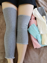 夏季睡觉护膝女超薄款防滑空调房保暖膝盖长款护套纯棉运动关节套