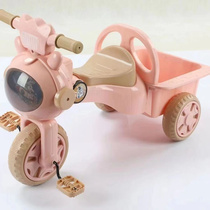儿童脚踏三轮车可折叠宝宝脚蹬车1-2-4岁带音乐灯光小孩子自行车