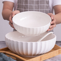 创意个性陶瓷汤碗大号家用12寸水煮鱼大碗商用酸菜鱼盆白色吃面碗
