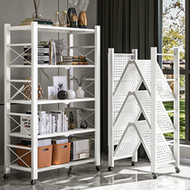 免安装厨房储物多层铁架可移动书架折叠置物架厨房电器玩具货架