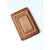实木托盘茶盘乌檀木长方形平盘咖啡杯垫木质餐盘端菜托板整木无漆