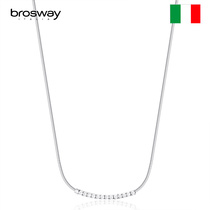 brosway欧美时尚仿水晶项链锁骨链女士2023新款爆款轻奢小众饰品