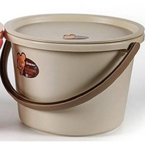 鸿飞塑料洗澡桶带盖可坐 家用桶盆套装 加厚手提水桶学生洗脚圆桶