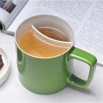 懒人喝茶杯子女士泡茶花茶养生杯一人陶瓷杯滤茶杯茶水分离创意