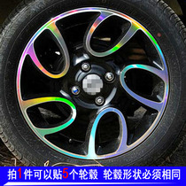专用于长安奔奔E-Star改装专用轮毂贴纸奔奔装饰遮划痕钢圈轮胎贴