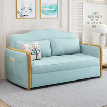 北欧多功能沙发床可折叠客厅双人两用1.5小户型实木1.8布艺小沙发