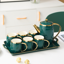 现代简约轻奢陶瓷水杯茶壶茶具茶杯套装家用客厅待客杯子结婚陪嫁