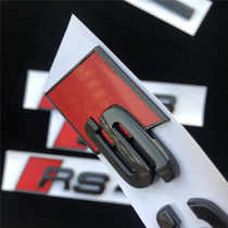 奥迪RS3 S4 S5 S6 S7 SQ3 SQ5 R8车标改装后尾标排量标标志亮黑色