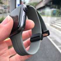卡客 适用苹果手表iwatch表带磁吸扣s987软硅胶ultra高级灰氟橡胶