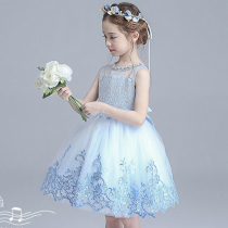 生日公主裙女童冬季连衣裙长袖韩版女宝宝儿童礼服学生钢琴演出服