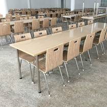 快餐桌椅4人位经济型餐桌长方形餐饮桌子商用学校工厂食堂餐桌椅