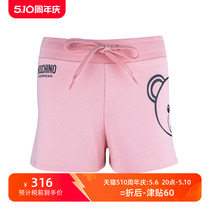 moschino/莫斯奇诺女经典泰迪熊logo系带休闲短裤女士春季XY特卖