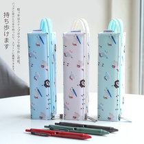 日本国誉KOKUYO小清新限定文鸟图案大容量对开式简约日系笔袋