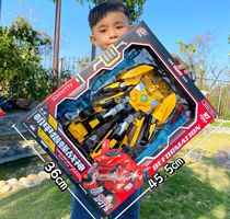 儿童变形玩具机器人黄蜂战士变形汽车人男孩幼儿园培训六一礼品
